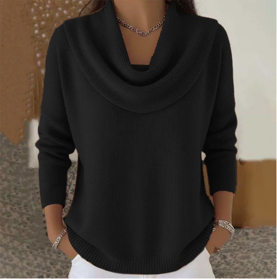 Damski sweter z golfem w jesiennym stylu