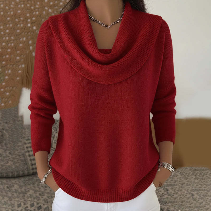 Damski sweter z golfem w jesiennym stylu