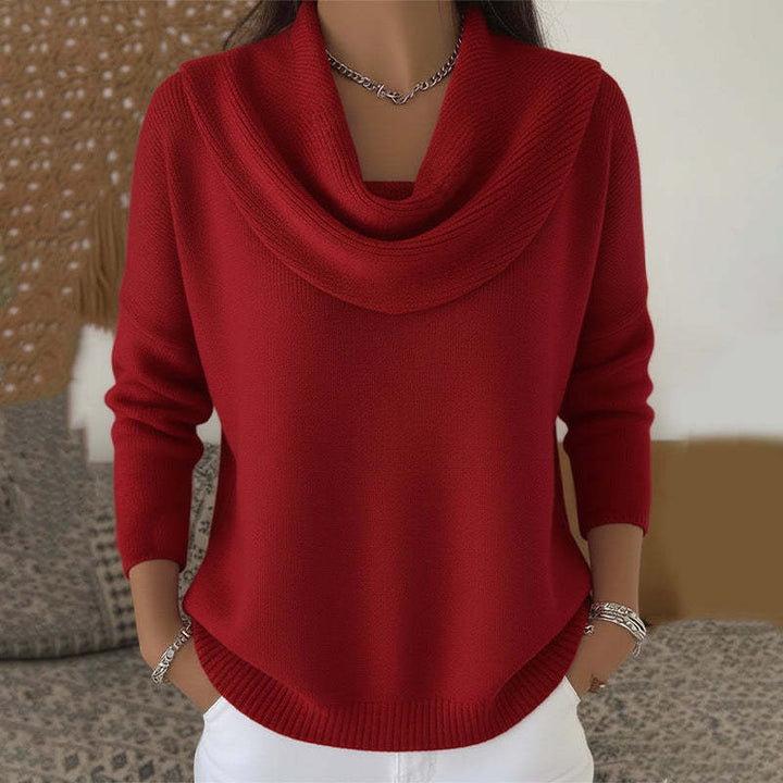 Damski sweter z golfem w jesiennym stylu