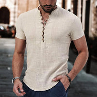 Michał lniana koszulka Henley