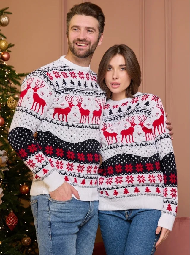 Patrycja | Damski świąteczny sweter z reniferami