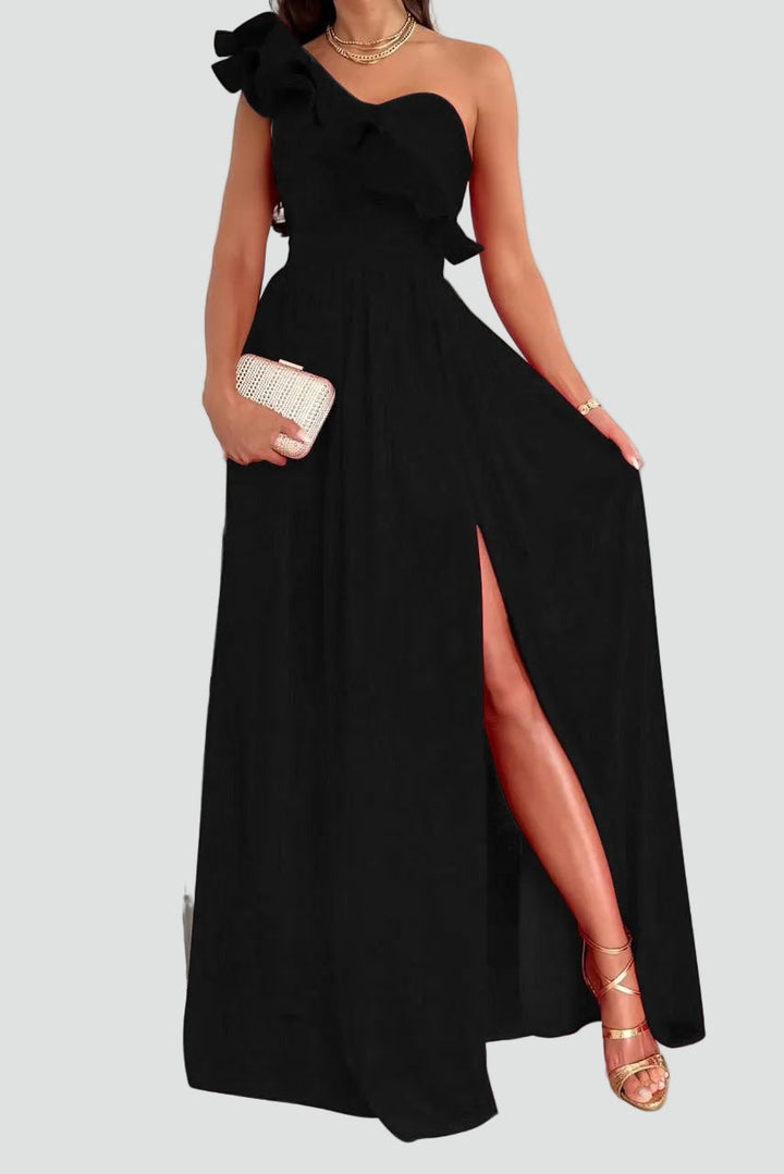Michalina | Elegancka Sukienka Maxi na Jedno Ramię