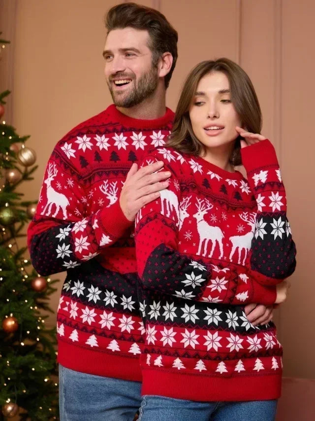Patrycja | Damski świąteczny sweter z reniferami