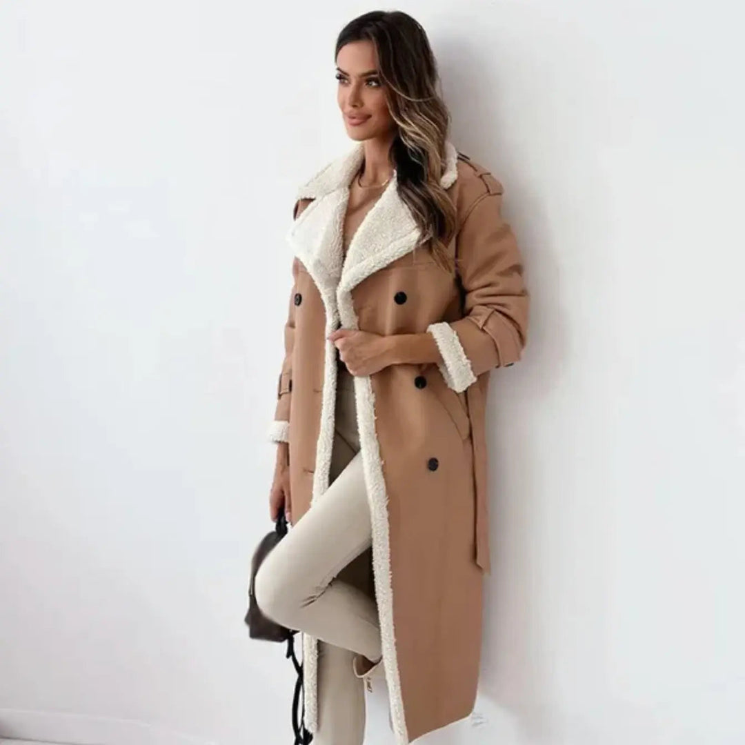 Nadia | Długi Płaszcz Teddy Winter Chic