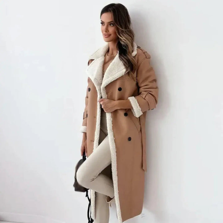 Nadia | Długi Płaszcz Teddy Winter Chic