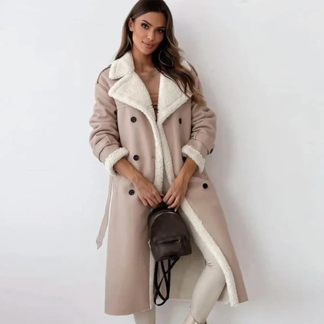 Nadia | Długi Płaszcz Teddy Winter Chic