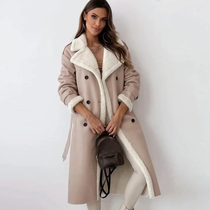 Nadia | Długi Płaszcz Teddy Winter Chic