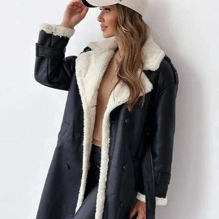 Nadia | Długi Płaszcz Teddy Winter Chic