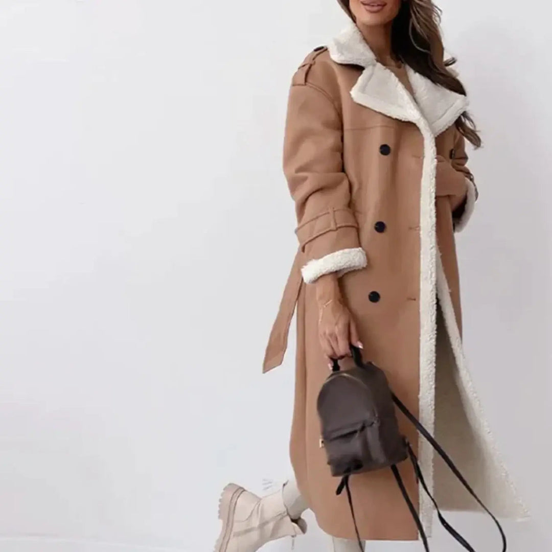 Nadia | Długi Płaszcz Teddy Winter Chic
