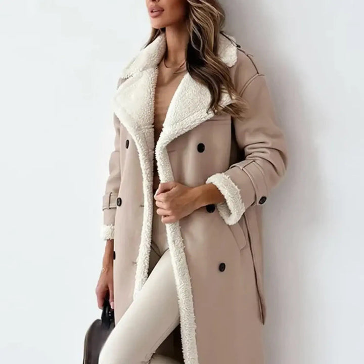 Nadia | Długi Płaszcz Teddy Winter Chic