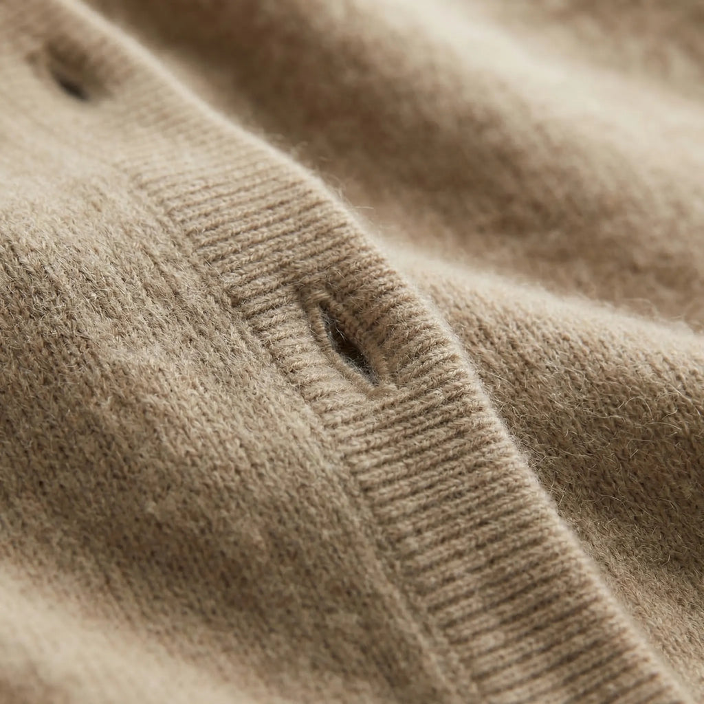 Welvona - Swobodny Kardigan Z Okrągłym Dekoltem