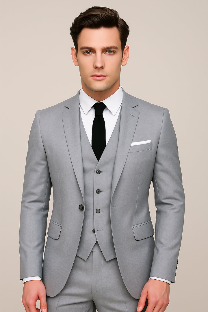 Piotr | Męski Garnitur Trzyczęściowy Slim Fit