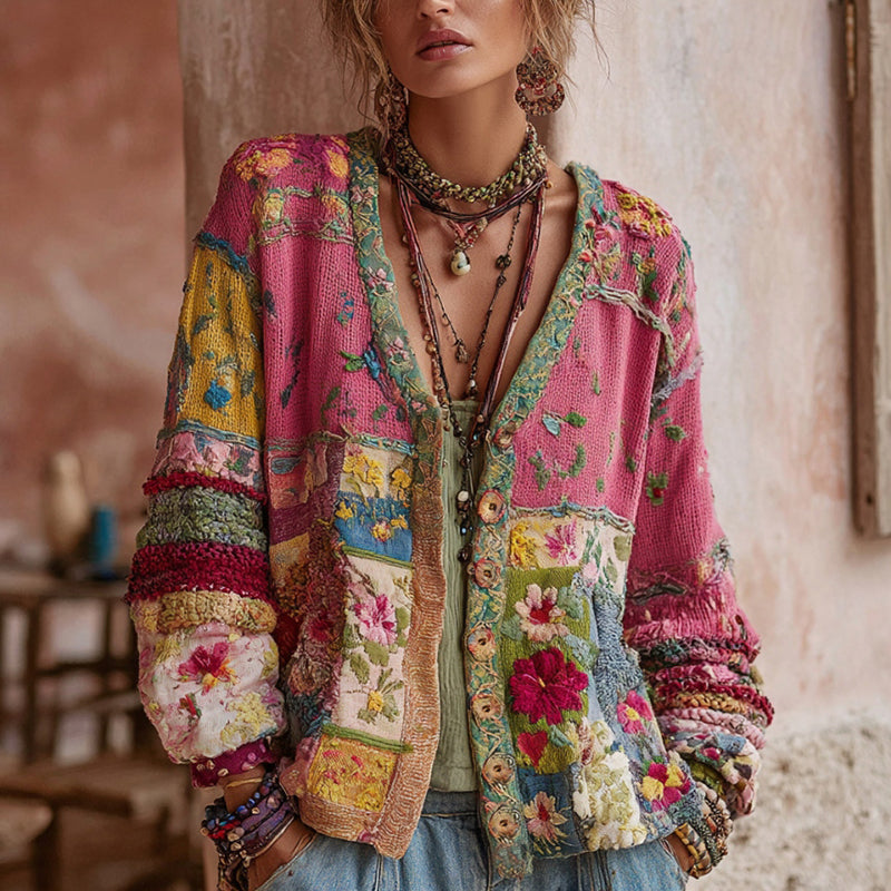 Malwina | Kardigan Boho Floral Charm