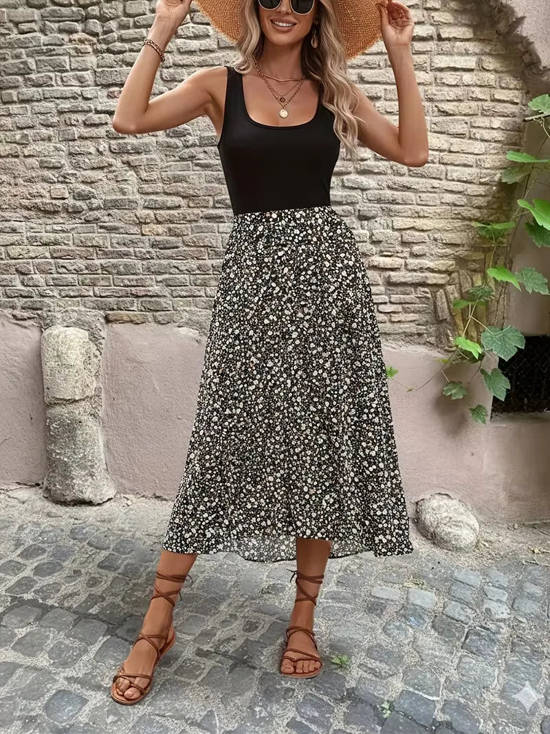 Patrycja sukienka maxi w kwiaty