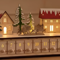 Ala | Dřevěný adventní kalendář s vánočním městečkem