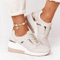 Beata wygodne sneakersy na koturnie