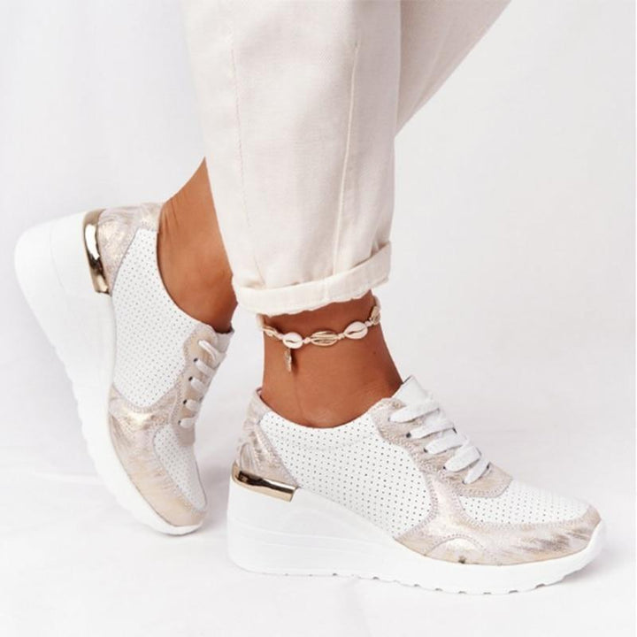 Beata wygodne sneakersy na koturnie
