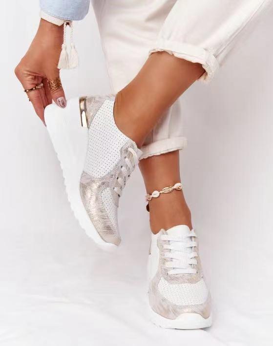 Beata wygodne sneakersy na koturnie