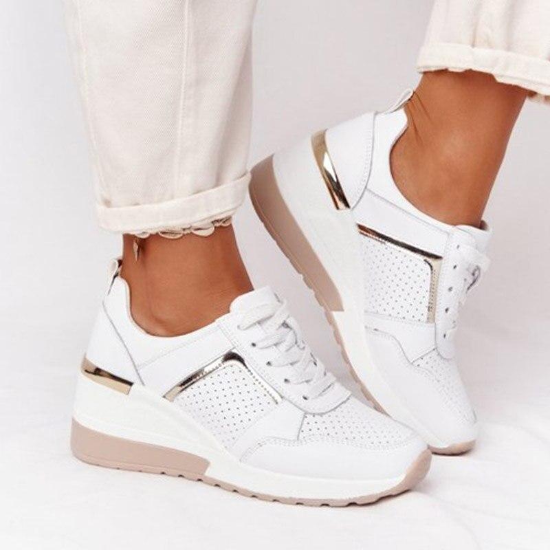 Beata wygodne sneakersy na koturnie