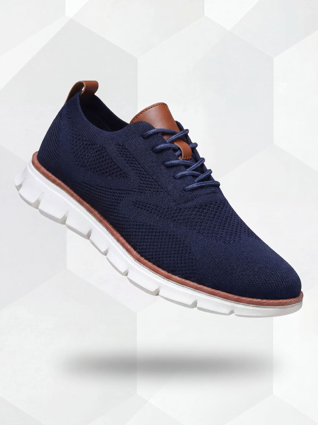 Cezary | Męskie oddychające sneakersy granatowe