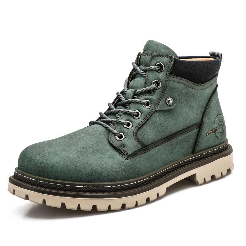 Wysokie buty męskie casual ze skóry w kolorze czarnym