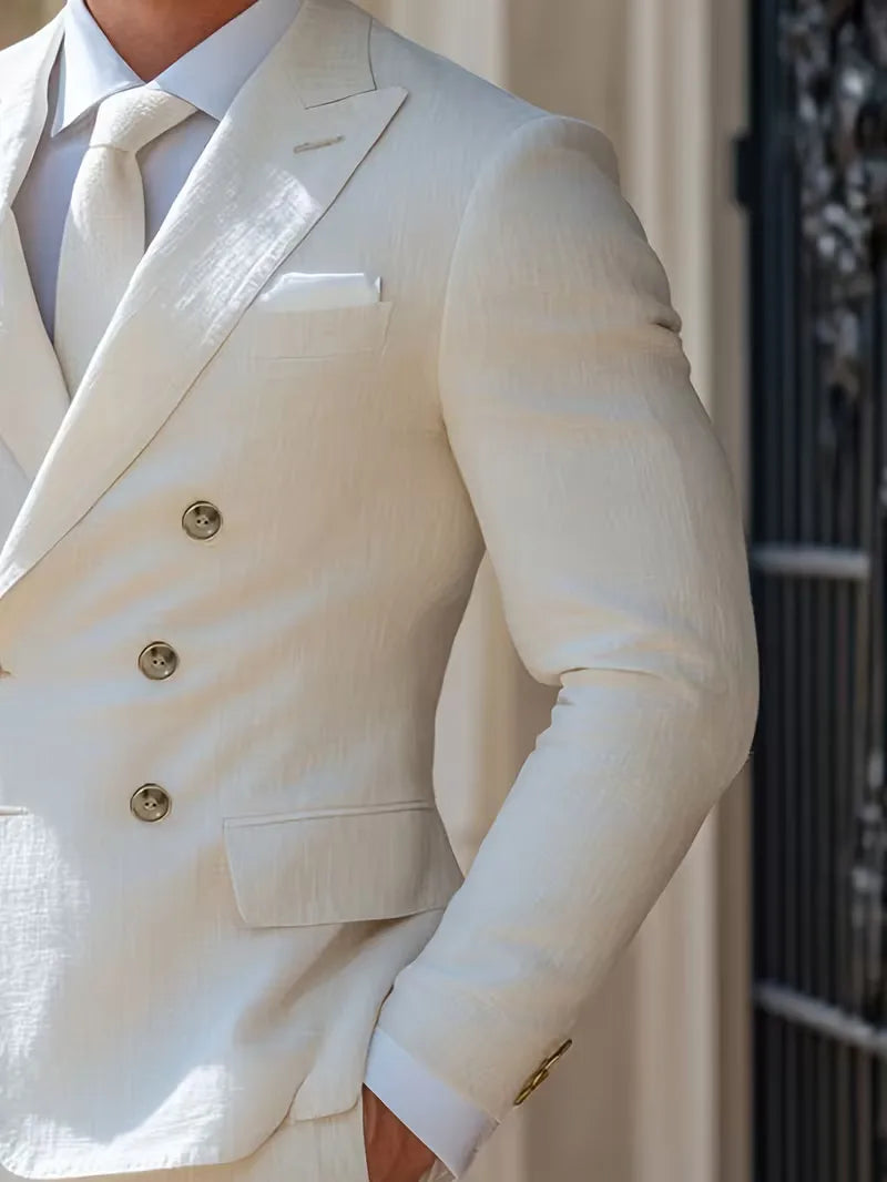 Patryk | Męska Marynarka Slim Fit Dwurzędowa