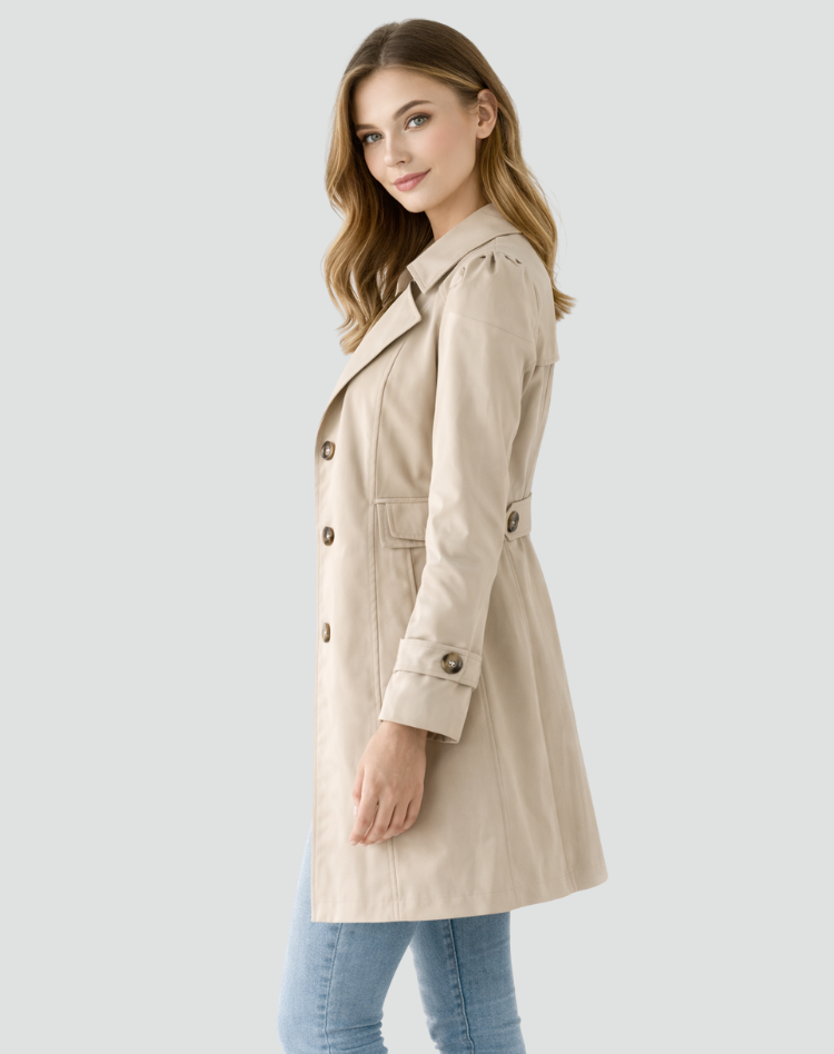 Emilia | Lekki Trencz Damski Slim Fit