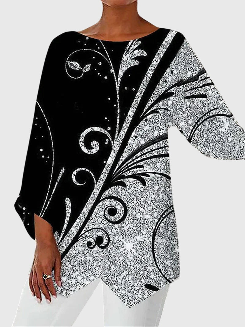 Roksana | Elegancki damski top z okrągłym dekoltem