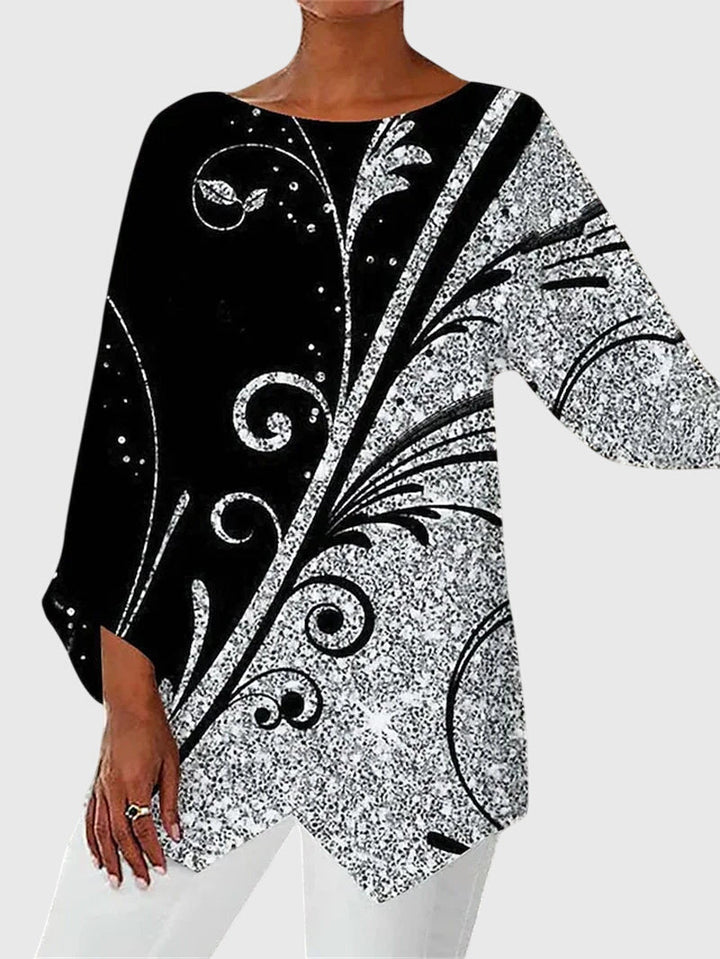 Roksana | Elegancki damski top z okrągłym dekoltem