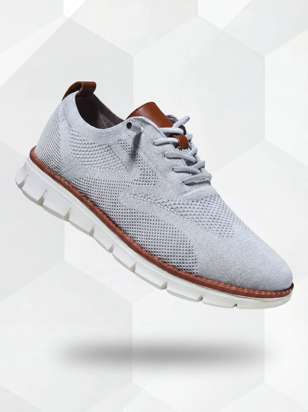 Emil | Męskie oddychające sneakersy jasnoszare
