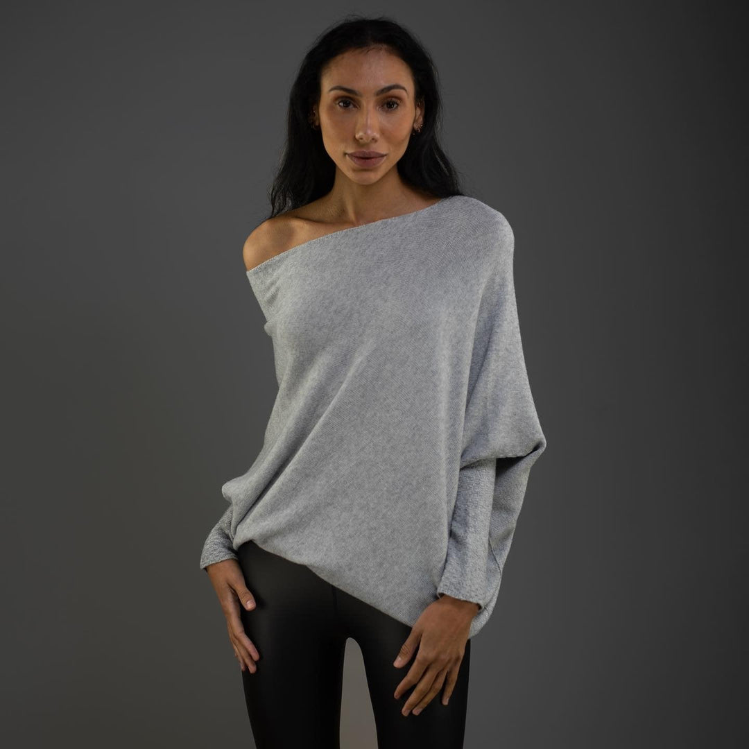 Tamara | Damski asymetryczny sweter cashmere