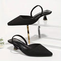 Ewa | brązowe czółenka slingback