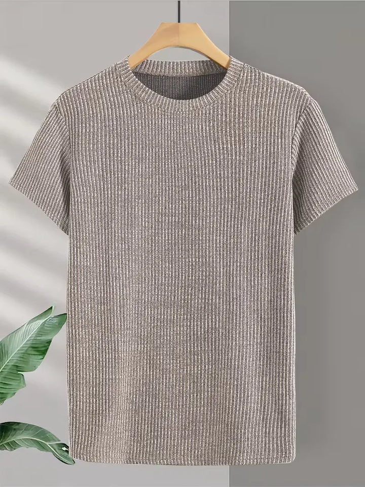 Alan | Męski T-Shirt z Fakturą Jacquard