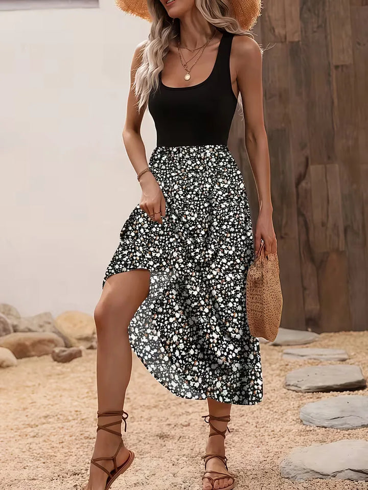 Patrycja sukienka maxi w kwiaty