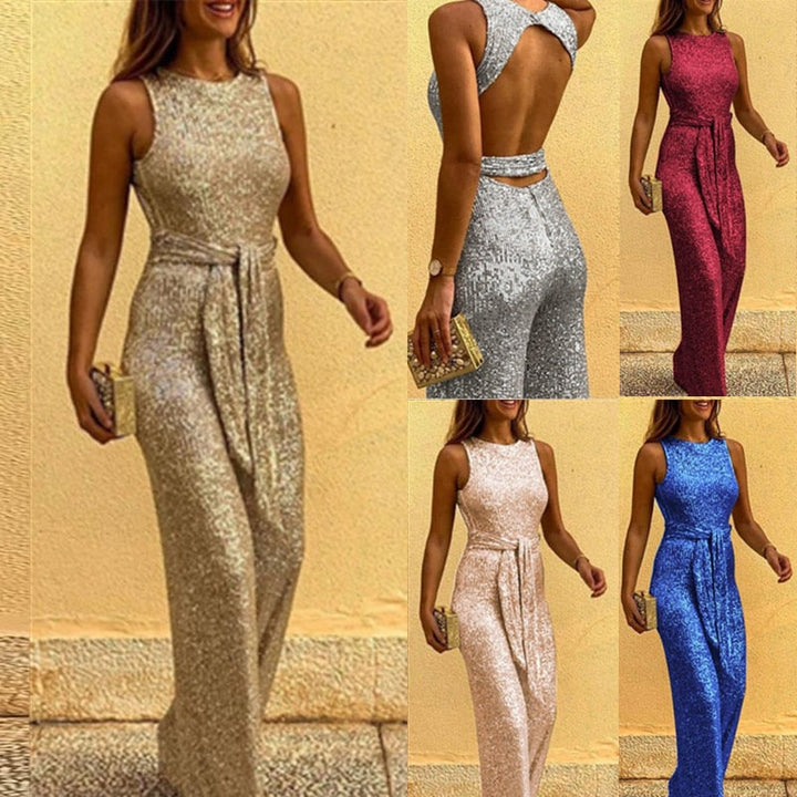 Wiktoria | Elegancki Kombinezon z Paskiem