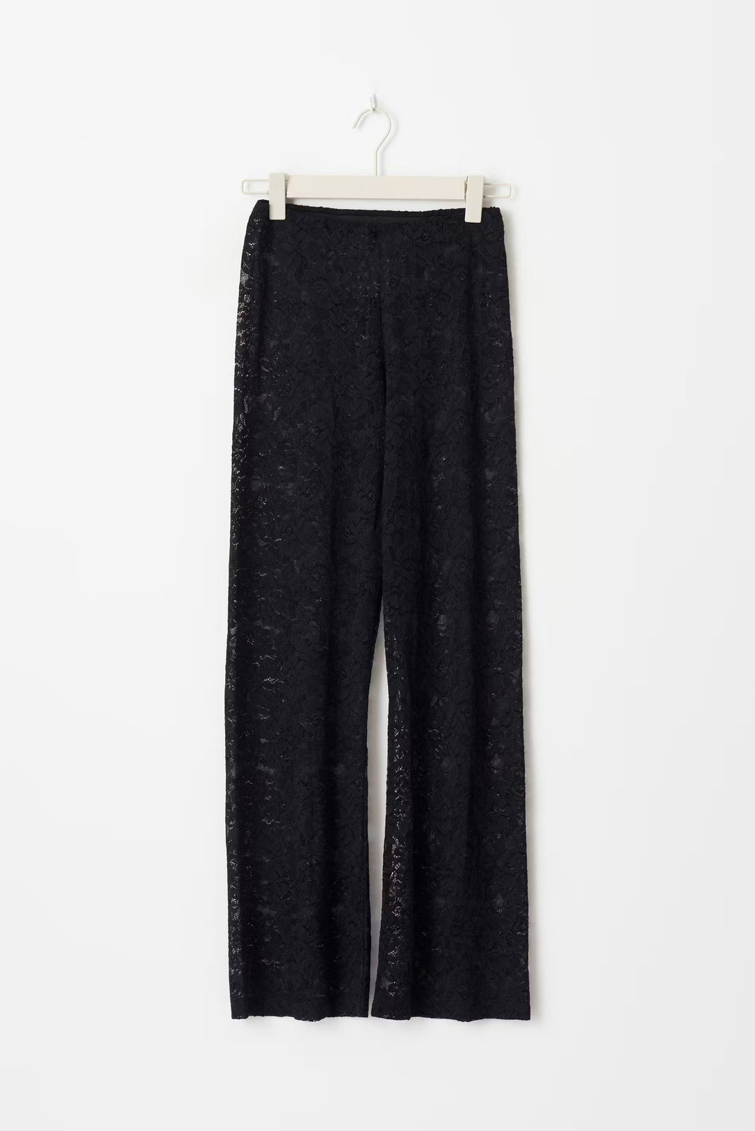 Sabina | Koronkowe Spodnie Flare Noir