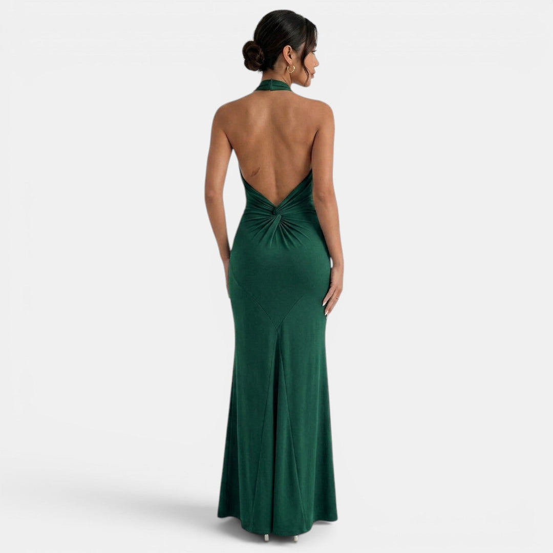 Aurelia | Elegancka sukienka maxi z dekoltem halter