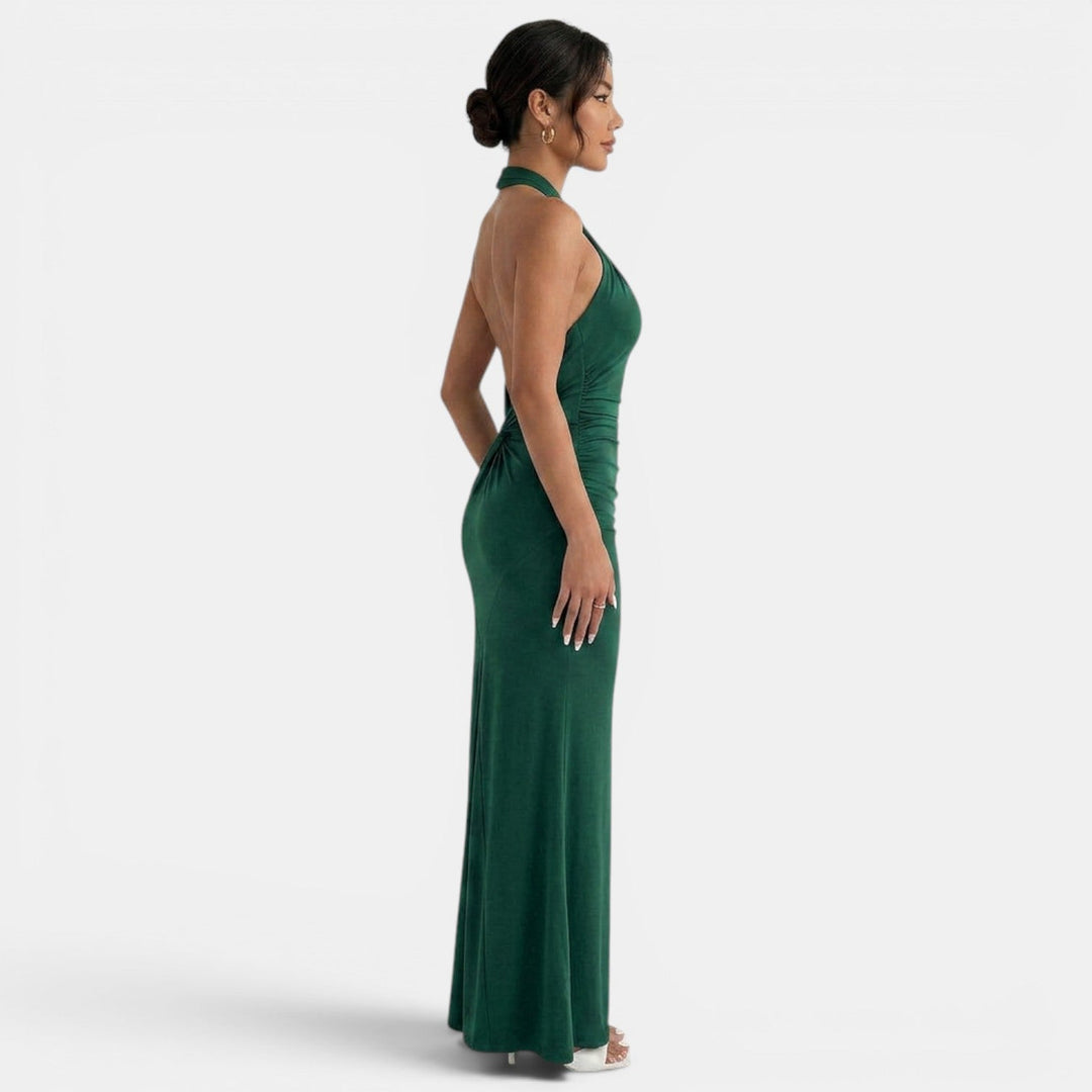 Aurelia | Elegancka sukienka maxi z dekoltem halter