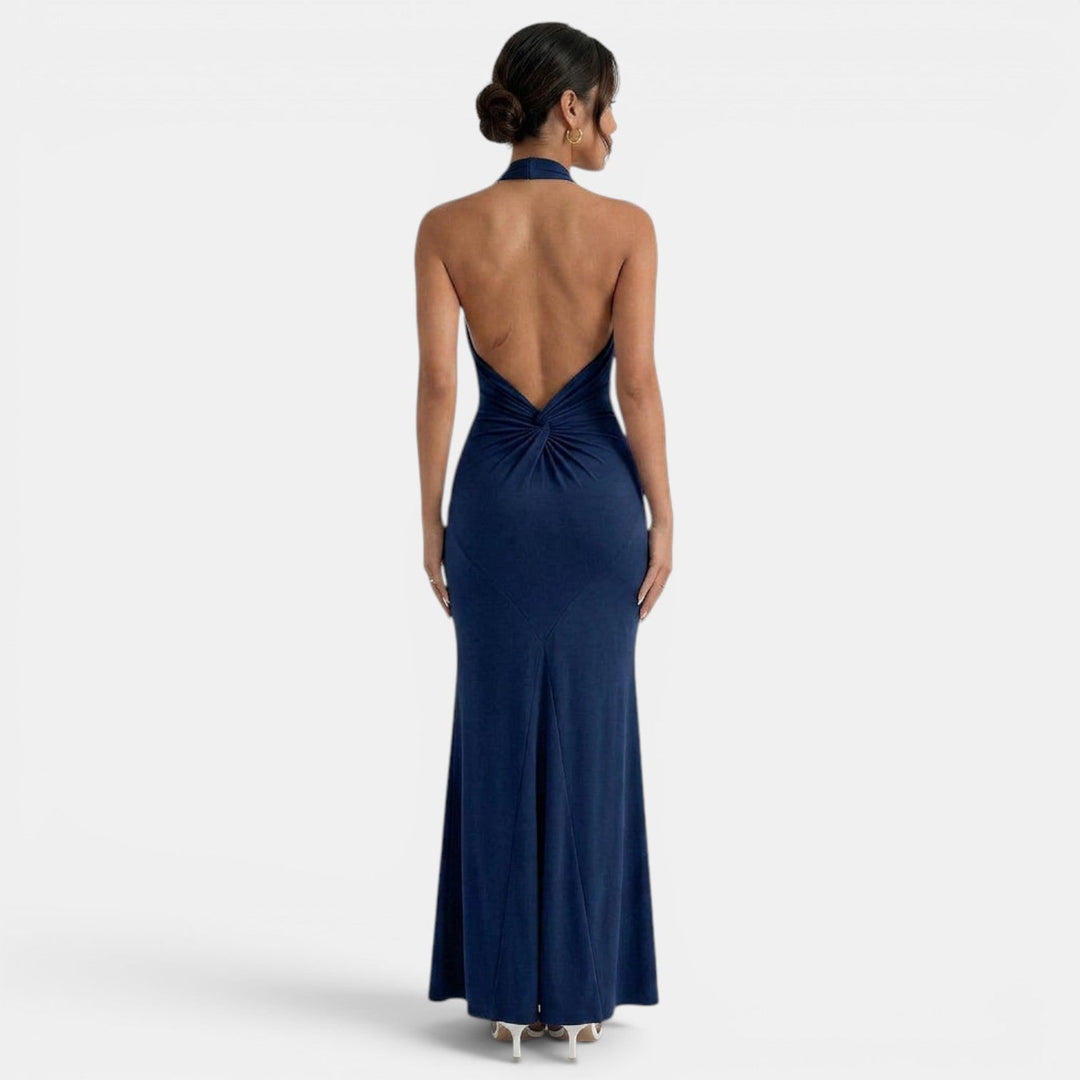 Aurelia | Elegancka sukienka maxi z dekoltem halter