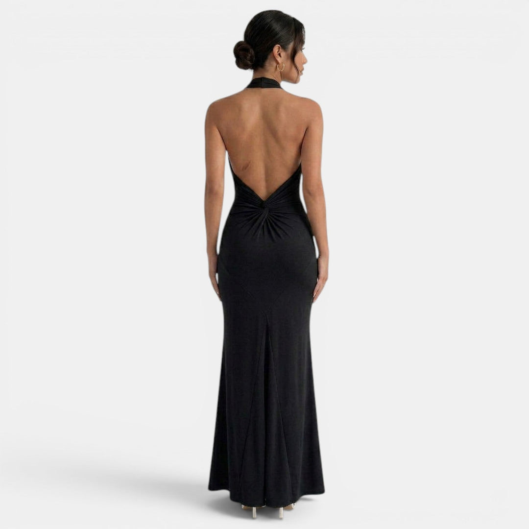 Aurelia | Elegancka sukienka maxi z dekoltem halter