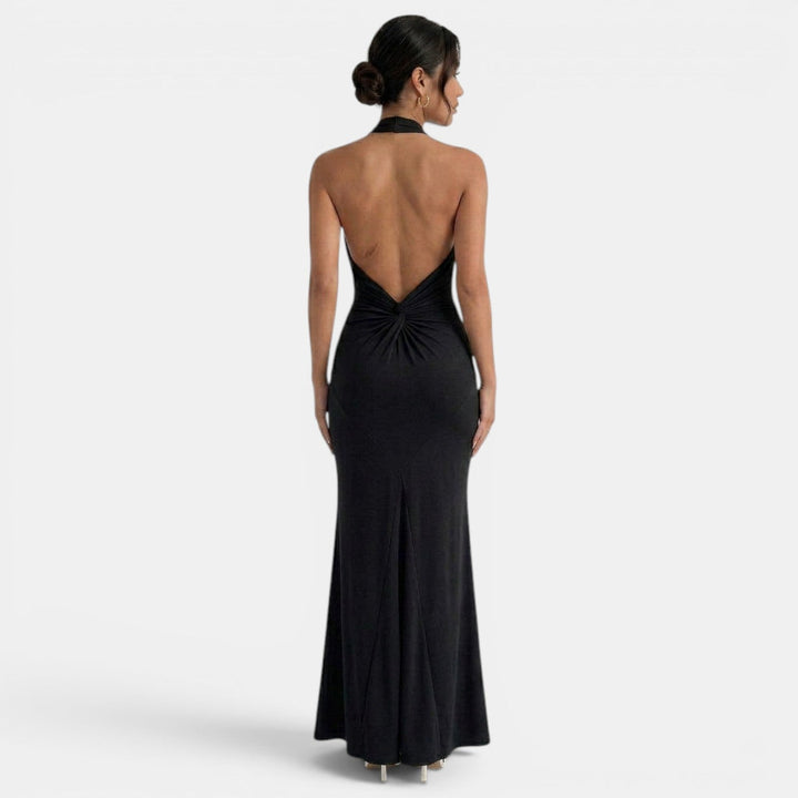 Aurelia | Elegancka sukienka maxi z dekoltem halter