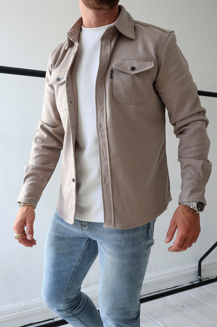 Kacper | beżowa koszula casual