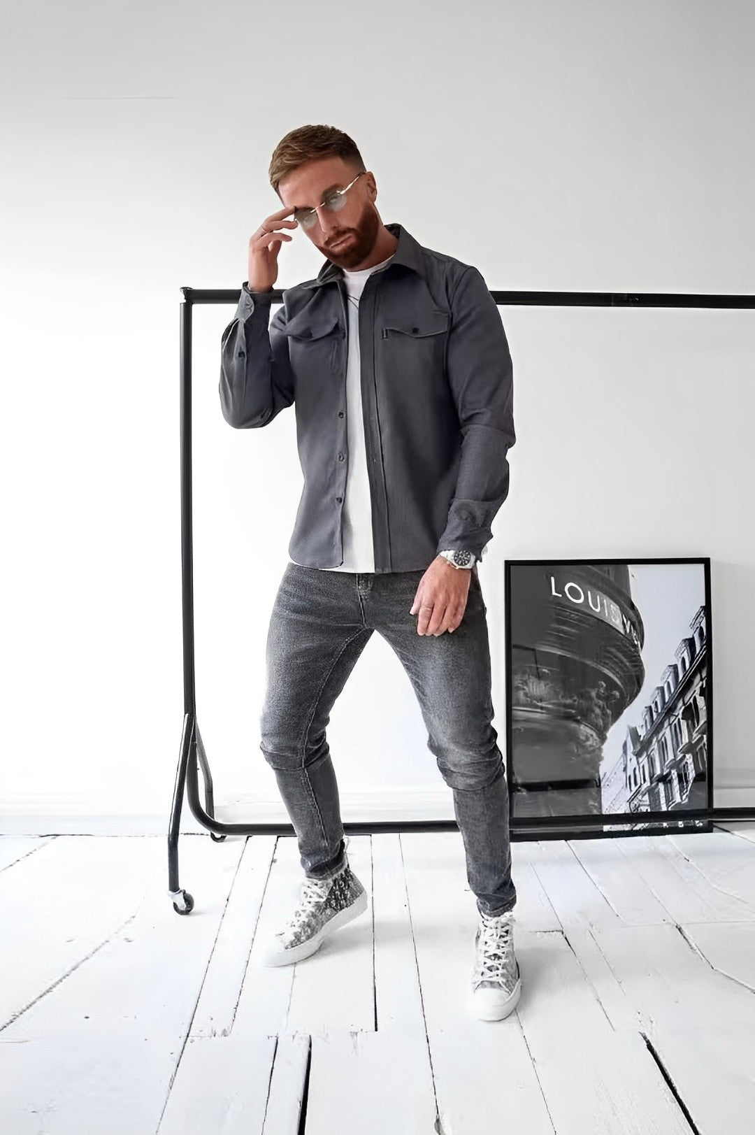 Kacper | beżowa koszula casual