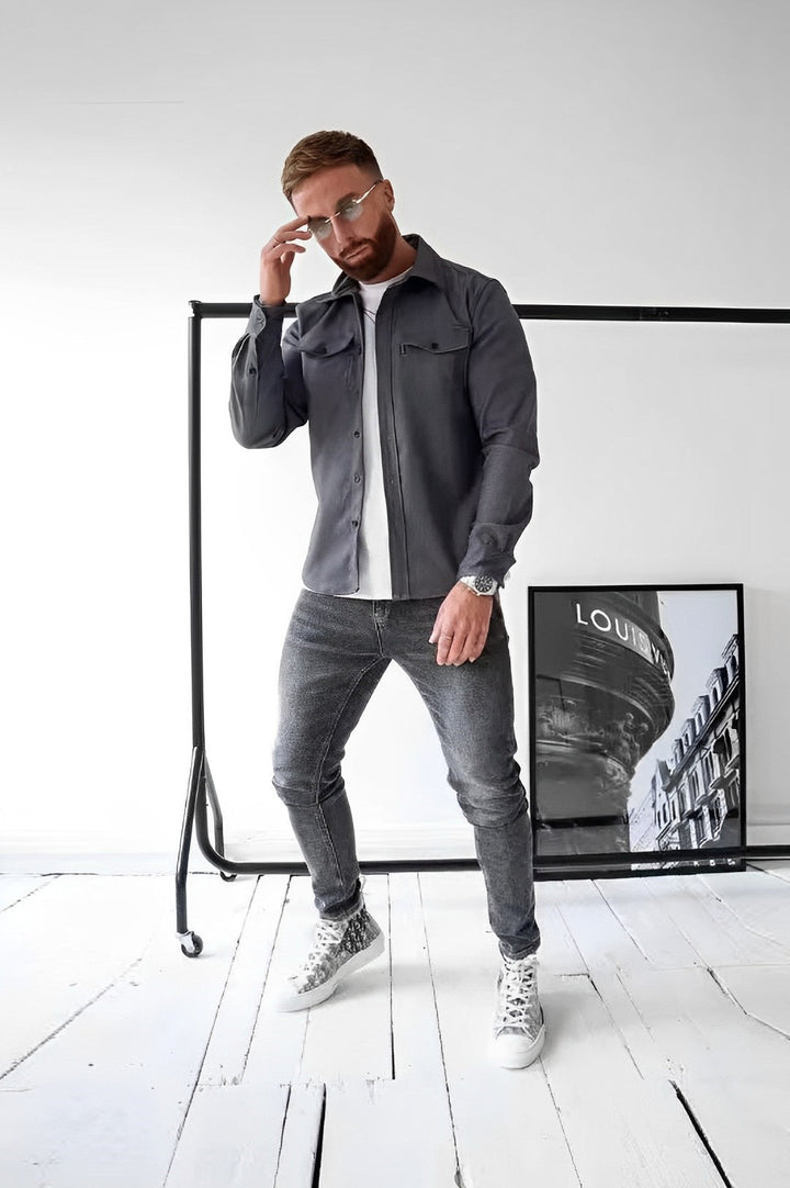 Kacper | beżowa koszula casual