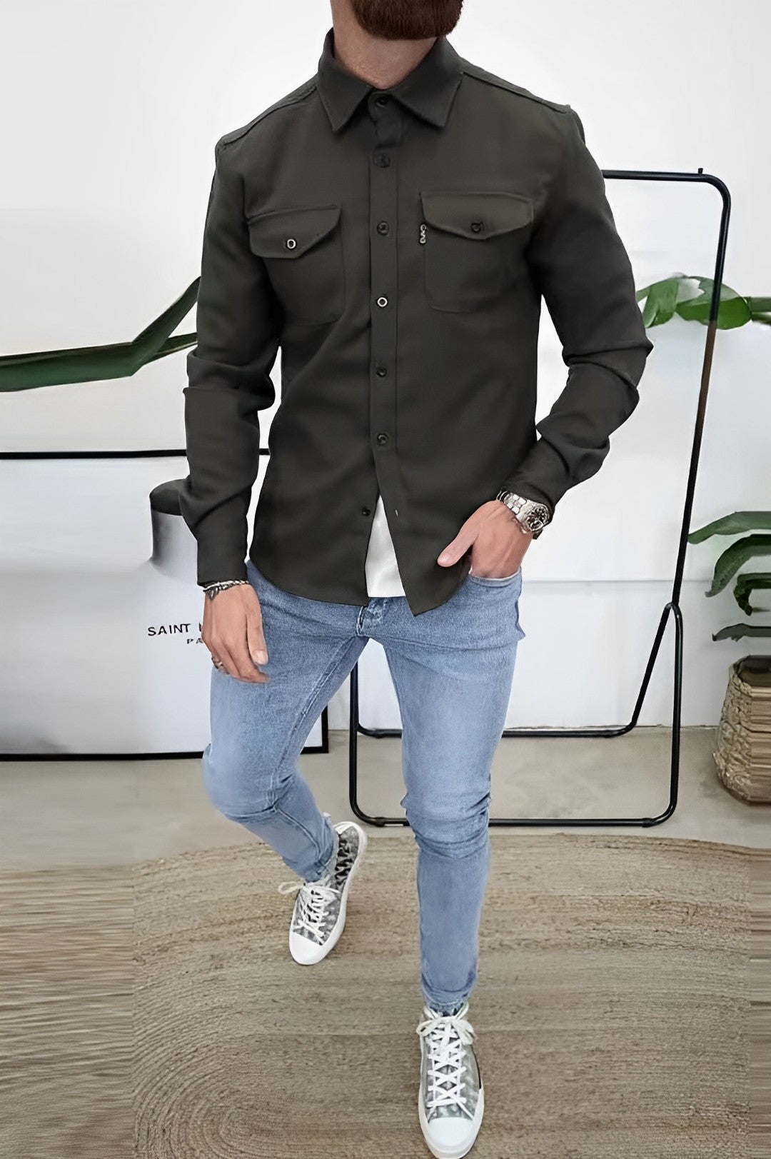 Kacper | beżowa koszula casual