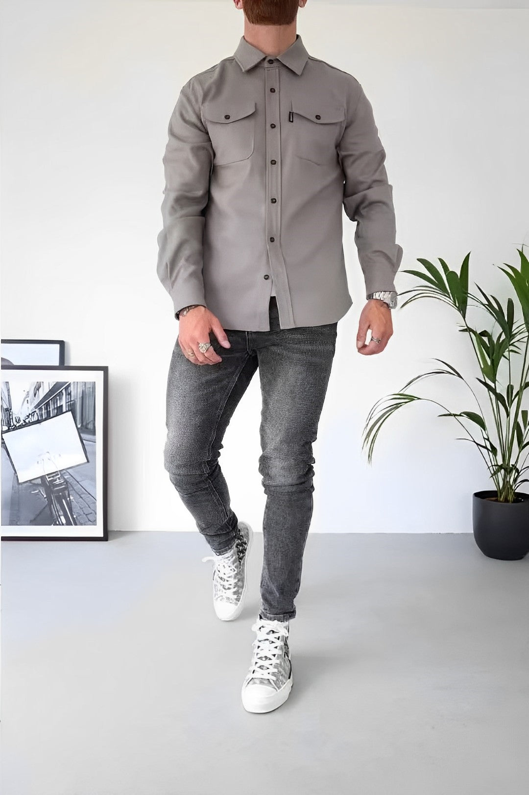 Kacper | beżowa koszula casual