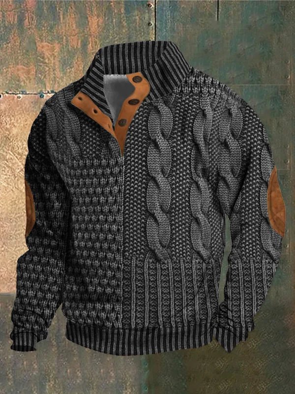 Tymon | Męski sweter z nadrukiem, komfortowy