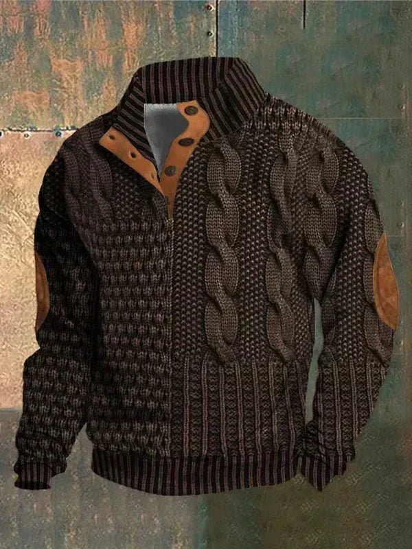 Tymon | Męski sweter z nadrukiem, komfortowy