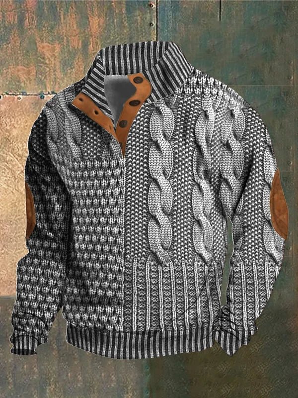 Tymon | Męski sweter z nadrukiem, komfortowy