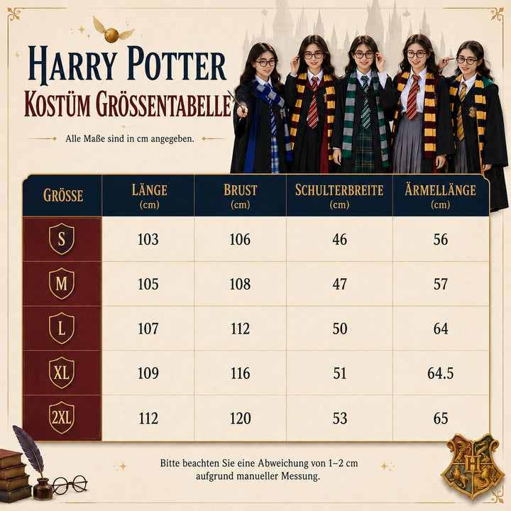 Sol | Kostium z peleryną w stylu Hogwarts